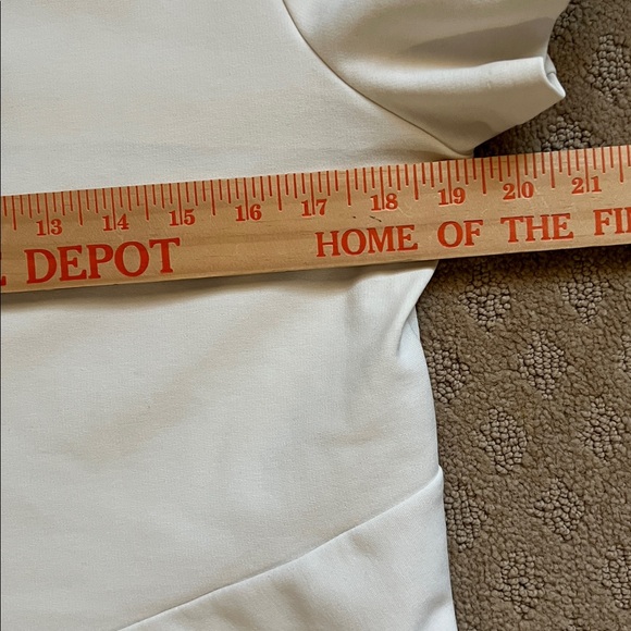 J Crew Off White Short Sleeve Peplum Ruffle Hem Top - Picture 5 of 10